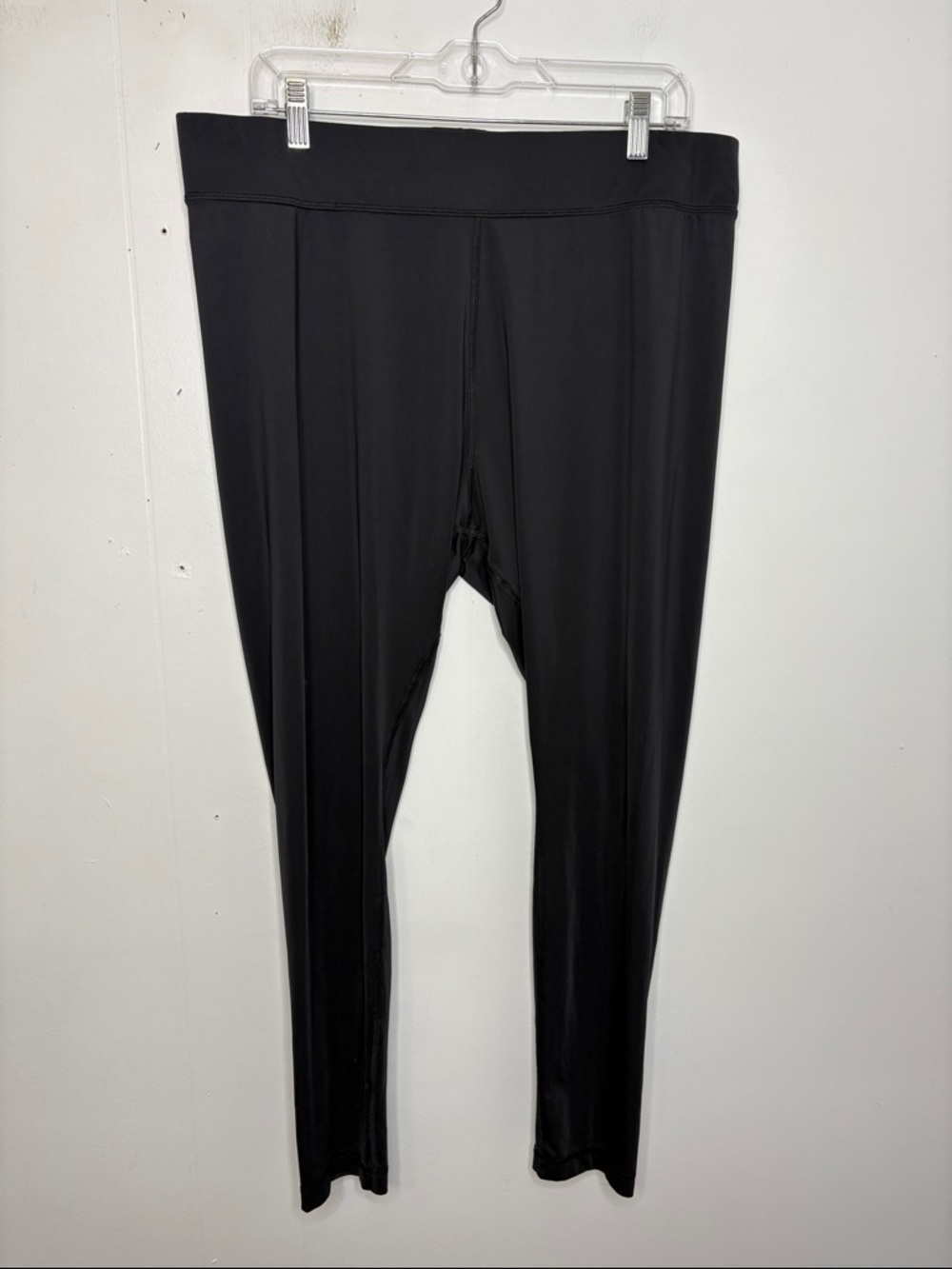 Lands End Pants Womens XL Black Active Pull on leggings Cropped Stretchy